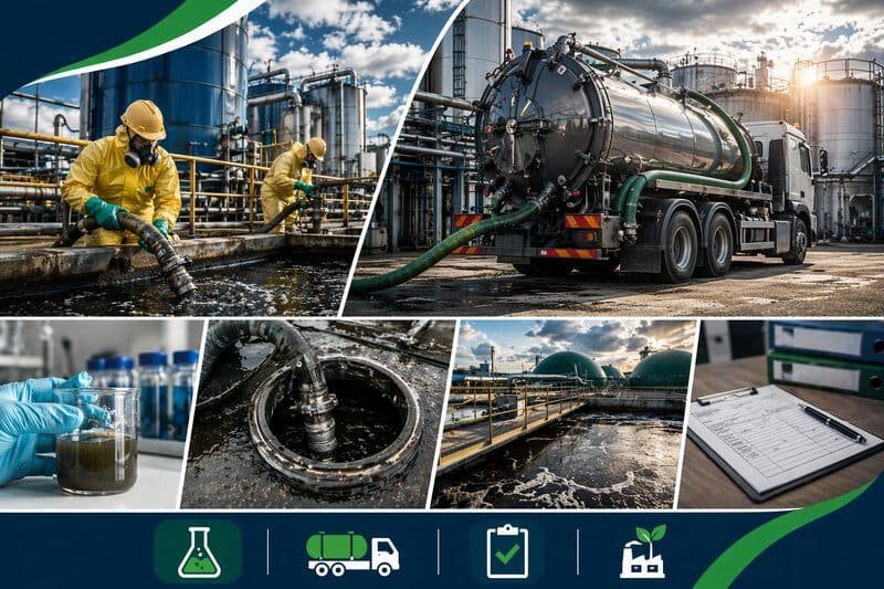 foto smaltimento e trasporto fanghi industriali