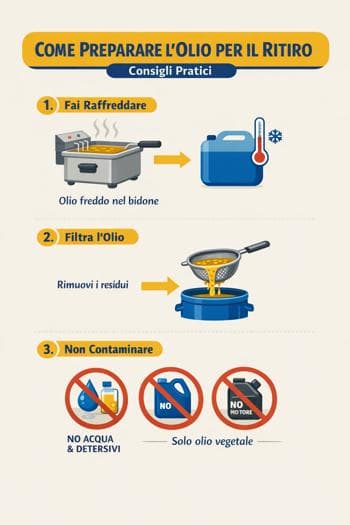 infografica preparazione olio vegetale per il ritiro