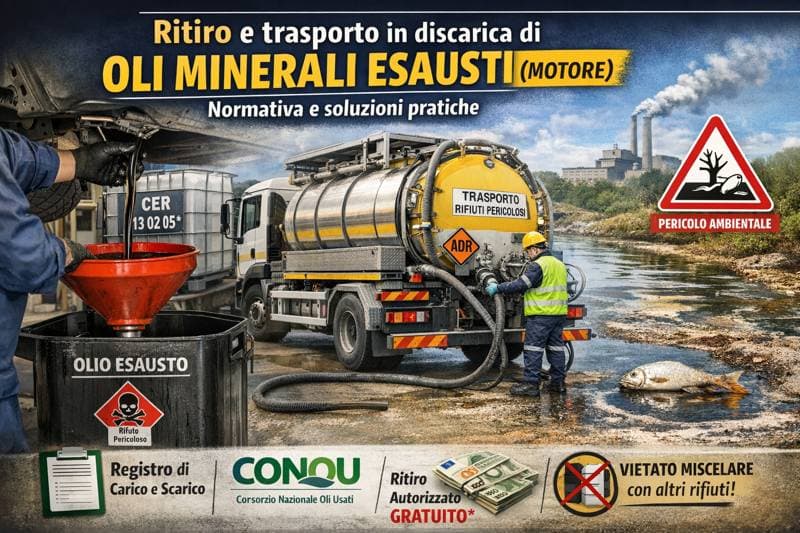 infografica ritiro olio usato motore